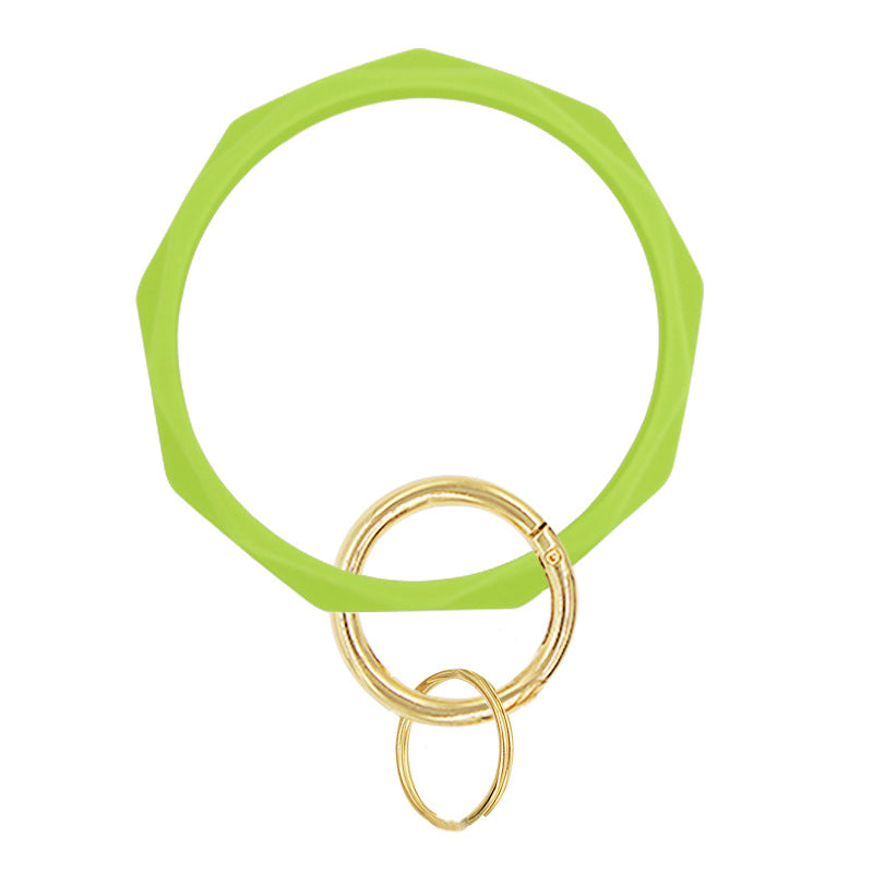 Wholesale Diamond Shape Silicone Bracelet Keychain
